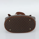CELINE Macadam Canvas Shoulder Bag PVC Leather Brown Gold Auth 191052-5