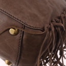 Miu Miu Hand Bag Leather 2way Brown Gold Auth 191056SAV-15