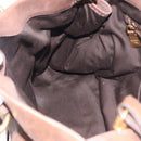 Miu Miu Hand Bag Leather 2way Brown Gold Auth 191056SAV-20