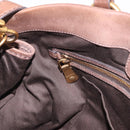 Miu Miu Hand Bag Leather 2way Brown Gold Auth 191056SAV-21