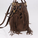 Miu Miu Hand Bag Leather 2way Brown Gold Auth 191056SAV-4