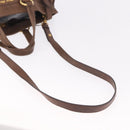 Miu Miu Hand Bag Leather 2way Brown Gold Auth 191056SAV-9