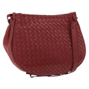 BOTTEGA VENETA INTRECCIATO Shoulder Bag Leather Red Auth 191059-1
