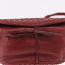 BOTTEGA VENETA INTRECCIATO Shoulder Bag Leather Red Auth 191059-11