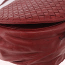 BOTTEGA VENETA INTRECCIATO Shoulder Bag Leather Red Auth 191059-12