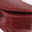 BOTTEGA VENETA INTRECCIATO Shoulder Bag Leather Red Auth 191059-13