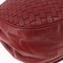 BOTTEGA VENETA INTRECCIATO Shoulder Bag Leather Red Auth 191059-14
