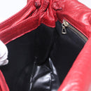 BOTTEGA VENETA INTRECCIATO Shoulder Bag Leather Red Auth 191059-20