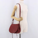 BOTTEGA VENETA INTRECCIATO Shoulder Bag Leather Red Auth 191059-26