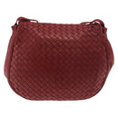BOTTEGA VENETA INTRECCIATO Shoulder Bag Leather Red Auth 191059-3