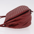 BOTTEGA VENETA INTRECCIATO Shoulder Bag Leather Red Auth 191059-5