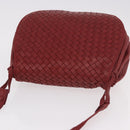 BOTTEGA VENETA INTRECCIATO Shoulder Bag Leather Red Auth 191059-6