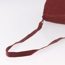 BOTTEGA VENETA INTRECCIATO Shoulder Bag Leather Red Auth 191059-7