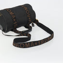 FENDI Hand Bag Canvas 2way Black Gold Auth 191061-10