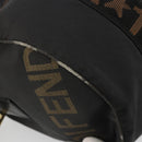 FENDI Hand Bag Canvas 2way Black Gold Auth 191061-14