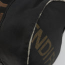FENDI Hand Bag Canvas 2way Black Gold Auth 191061-15