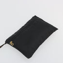 FENDI Hand Bag Canvas 2way Black Gold Auth 191061-23
