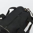 FENDI Hand Bag Canvas 2way Black Gold Auth 191061-6