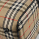 Burberrys Nova Check Boston Bag Canvas Beige Gold Auth 191064-15