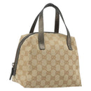 GUCCI GG Canvas Hand Pouch Beige 124542 Auth 191071-1