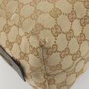 GUCCI GG Canvas Hand Pouch Beige 124542 Auth 191071-16