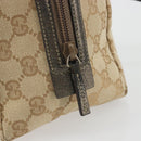 GUCCI GG Canvas Hand Pouch Beige 124542 Auth 191071-10