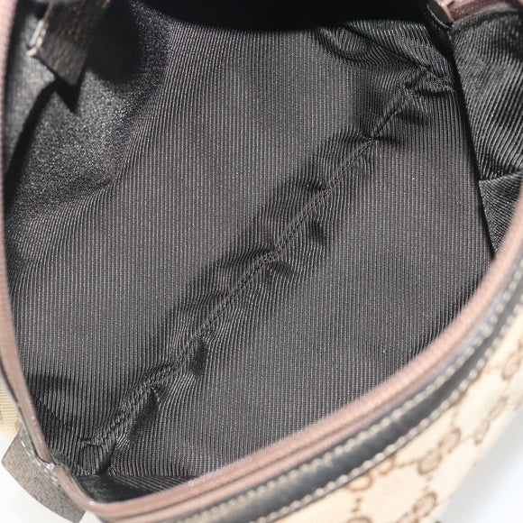 GUCCI GG Canvas Hand Pouch Beige 124542 Auth 191071