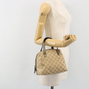 GUCCI GG Canvas Hand Pouch Beige 124542 Auth 191071-20