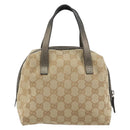 GUCCI GG Canvas Hand Pouch Beige 124542 Auth 191071-2