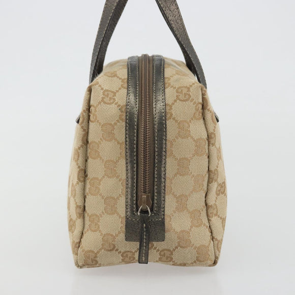 GUCCI GG Canvas Hand Pouch Beige 124542 Auth 191071