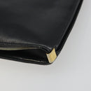 Christian Dior Shoulder Bag Calf Skin Black Gold Auth 191075-13