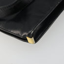 Christian Dior Shoulder Bag Calf Skin Black Gold Auth 191075-14