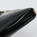 Christian Dior Shoulder Bag Calf Skin Black Gold Auth 191075-15