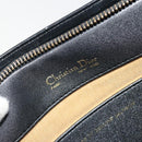 Christian Dior Shoulder Bag Calf Skin Black Gold Auth 191075-18