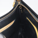 Christian Dior Shoulder Bag Calf Skin Black Gold Auth 191075-20