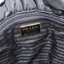 PRADA Hand Bag Nylon Black Gold Auth 191076-14