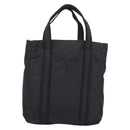 PRADA Hand Bag Nylon Black Gold Auth 191076-2