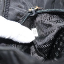 PRADA Hand Bag Nylon Black Gold Auth 191076-20
