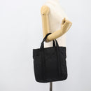 PRADA Hand Bag Nylon Black Gold Auth 191076-21