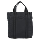 PRADA Hand Bag Nylon Black Gold Auth 191076-3