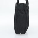 PRADA Hand Bag Nylon Black Gold Auth 191076-4