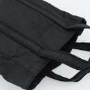 PRADA Hand Bag Nylon Black Gold Auth 191076-6