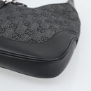 GUCCI GG Canvas Jackie Shoulder Bag Black Silver 00963 Auth 191078V-10