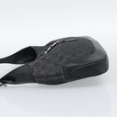 GUCCI GG Canvas Jackie Shoulder Bag Black Silver 00963 Auth 191078V-4