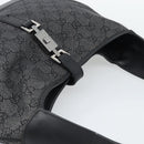 GUCCI GG Canvas Jackie Shoulder Bag Black Silver 00963 Auth 191078V-6