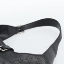 GUCCI GG Canvas Jackie Shoulder Bag Black Silver 00963 Auth 191078V-8