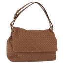 BOTTEGA VENETA INTRECCIATO Hand Bag Leather Brown Gold Auth 191079V-1