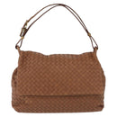 BOTTEGA VENETA INTRECCIATO Hand Bag Leather Brown Gold Auth 191079V-2