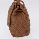 BOTTEGA VENETA INTRECCIATO Hand Bag Leather Brown Gold Auth 191079V-5