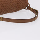 BOTTEGA VENETA INTRECCIATO Hand Bag Leather Brown Gold Auth 191079V-8